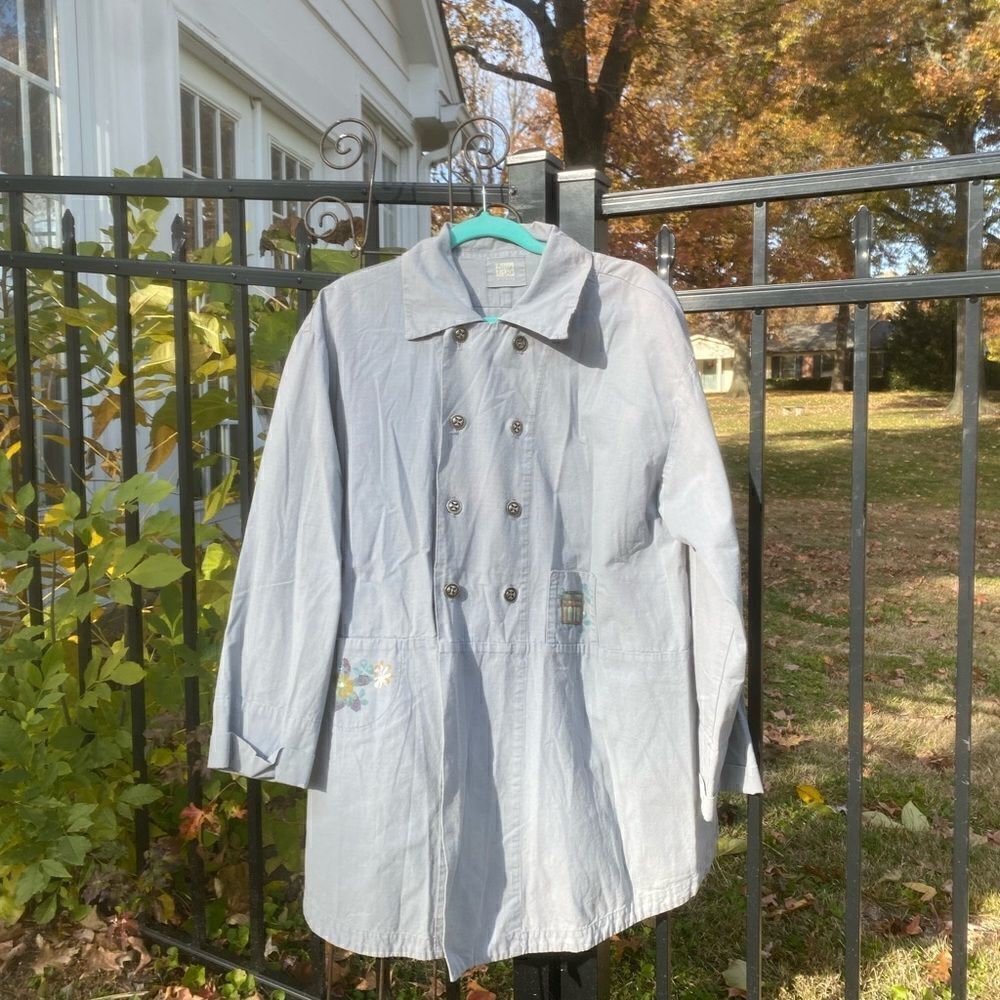 Blue Fish Hand Painted Jacket RARE! - Picture 9 of 10